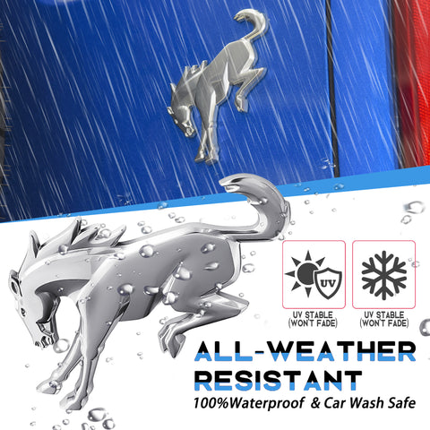 Mustang Horse Emblem Silver Stickers - 3D Chrome ABS Car Badge | Upgrade for Mustang GT/ECOBOST/Shelby | Anti-Rust & Weatherproof Auto Trim Mustang Horse Emblem Silver Stickers - 3D Chrome ABS Car Badge | Upgrade for Mustang GT/ECOBOST/Shelby | Anti-Rust & Weatherproof Auto Trim