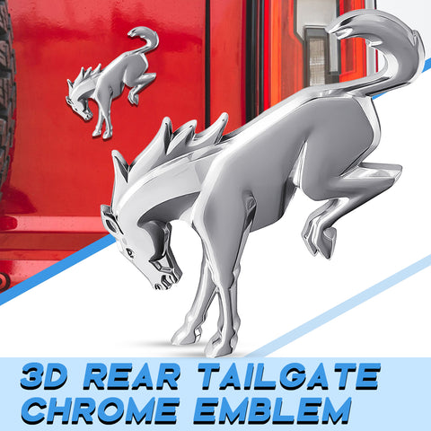 Mustang Horse Emblem Silver Stickers - 3D Chrome ABS Car Badge | Upgrade for Mustang GT/ECOBOST/Shelby | Anti-Rust & Weatherproof Auto Trim Mustang Horse Emblem Silver Stickers - 3D Chrome ABS Car Badge | Upgrade for Mustang GT/ECOBOST/Shelby | Anti-Rust & Weatherproof Auto Trim